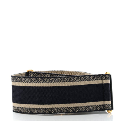 Christian Dior Canvas Embroidered Shoulder Strap Blue 2 of 5