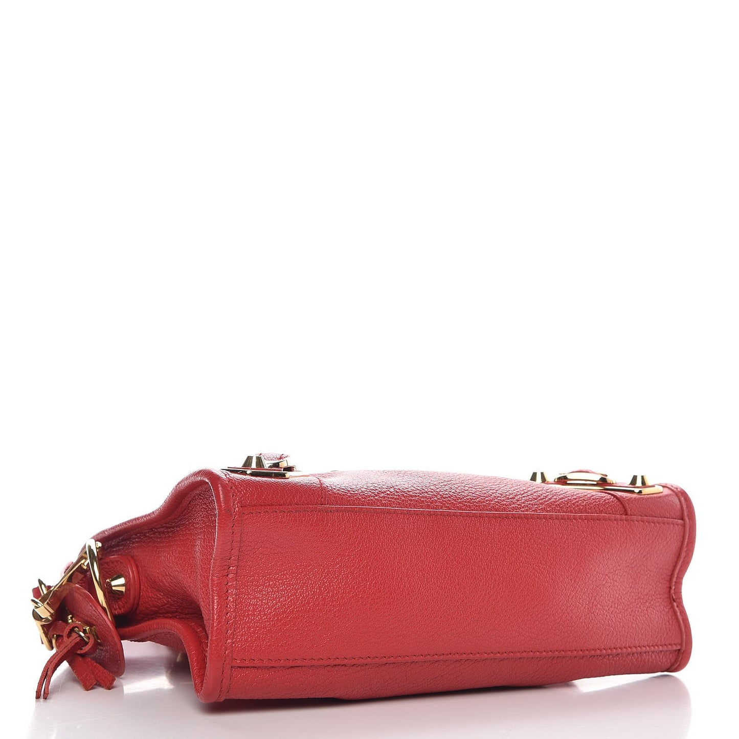 Chevre Gold Metallic Edge Hardware Mini City Rouge Grenade
