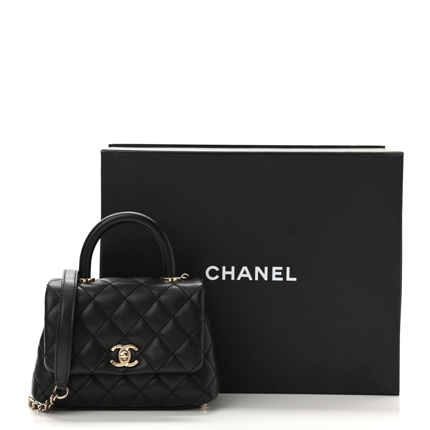 Chanel Caviar Quilted Extra Mini Coco Handle Flap Black 11 of 11