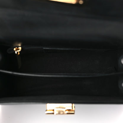 Salvatore Ferragamo Brushed Off Calfskin Iconic Large Top Handle Bag Black 5 of 8