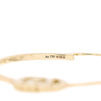 Gucci 18K Yellow Gold Diamond Running GG Hoop Earrings 5 of 6