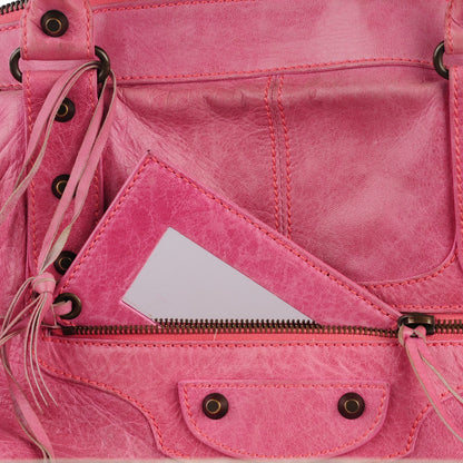 Balenciaga Agneau Classic Hardware Weekender Bubblegum 7 of 10