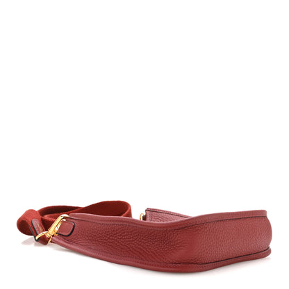 Hermes Taurillon Clemence Evelyne TPM Rouge H 4 of 11