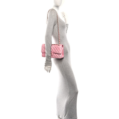Chanel Iridescent Caviar Quilted Medium Double Flap Rose Pink 2 of 10