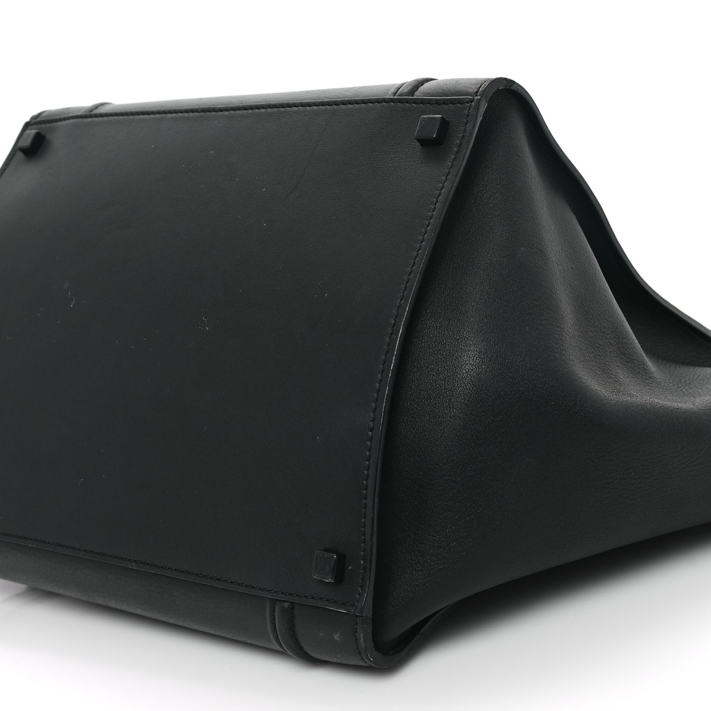 Grained Calfskin Medium Phantom Luggage Black