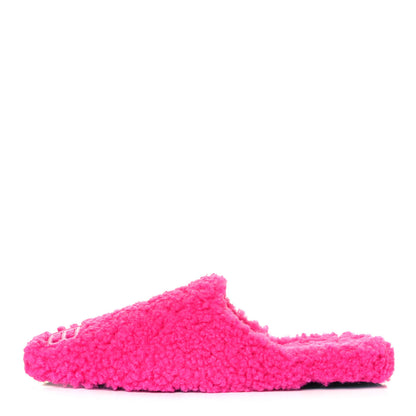 Balenciaga Faux Shearling Cosy BB Mules 38 Pink 1 of 7