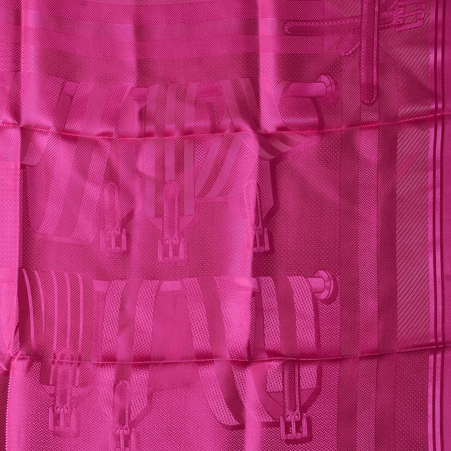Silk Les Sangles Scarf 90 Fuchsia