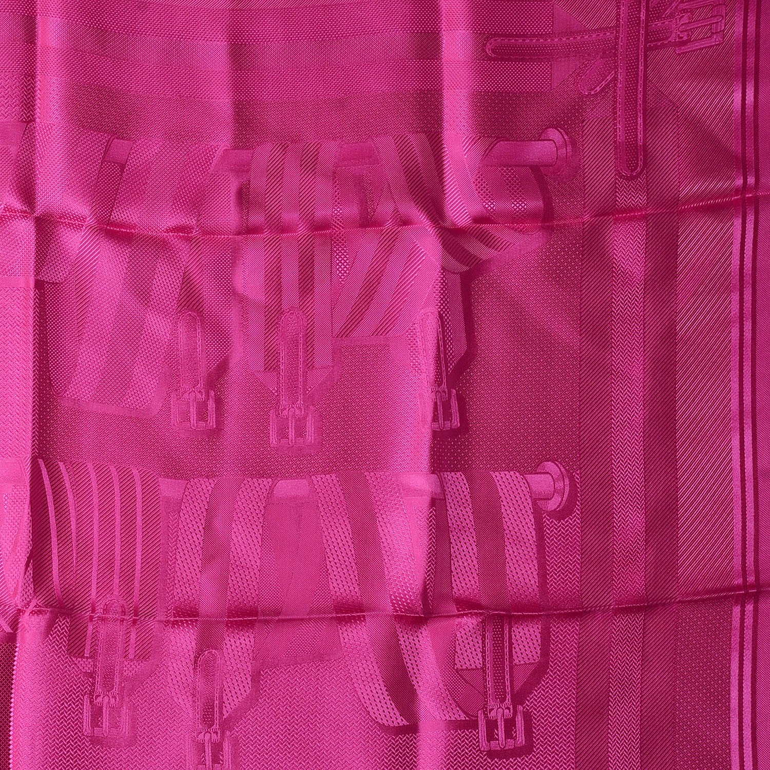 Hermes Silk Les Sangles Scarf 90 Fuchsia 1 of 5