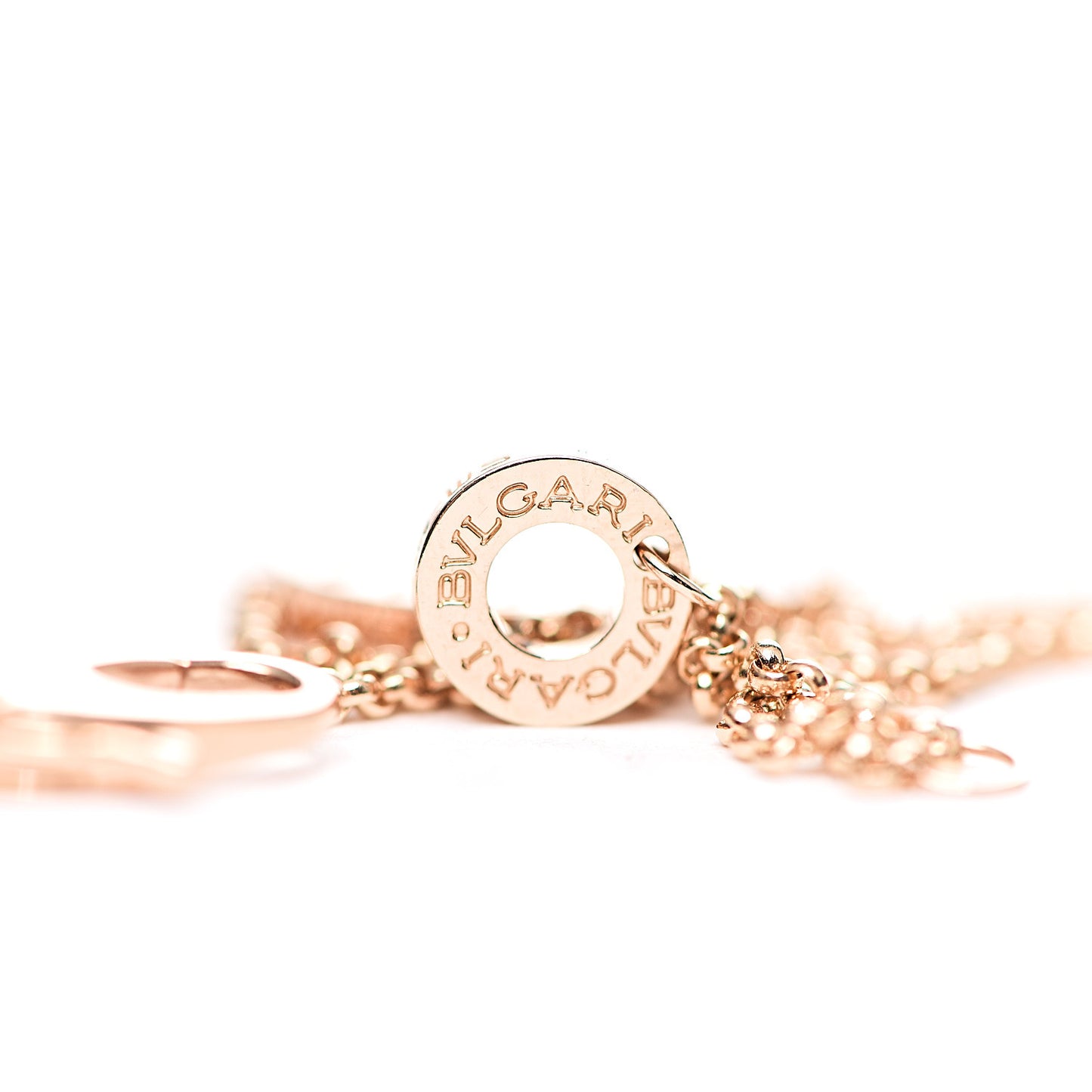 18K Rose Gold Mother of Pearl BVLGARI BVLGARI Chain Bracelet