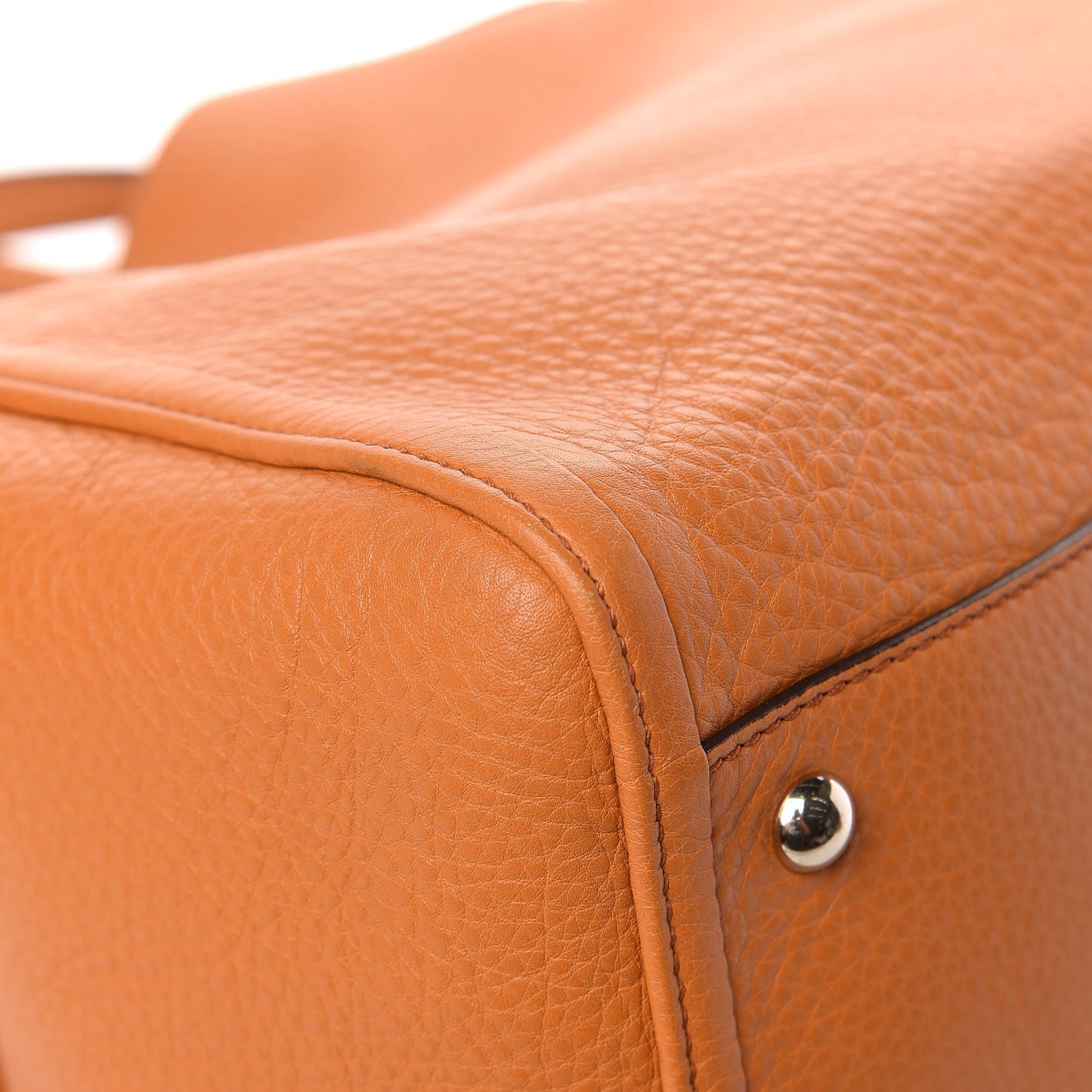 Pebbled Calfskin Medium Soho Shoulder Bag Curcuma