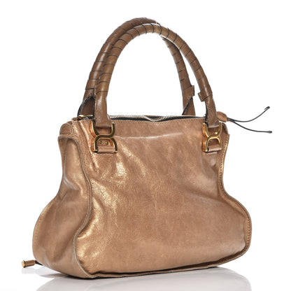 Chloe Metallic Calfskin Medium Marcie Satchel Gold 3 of 20