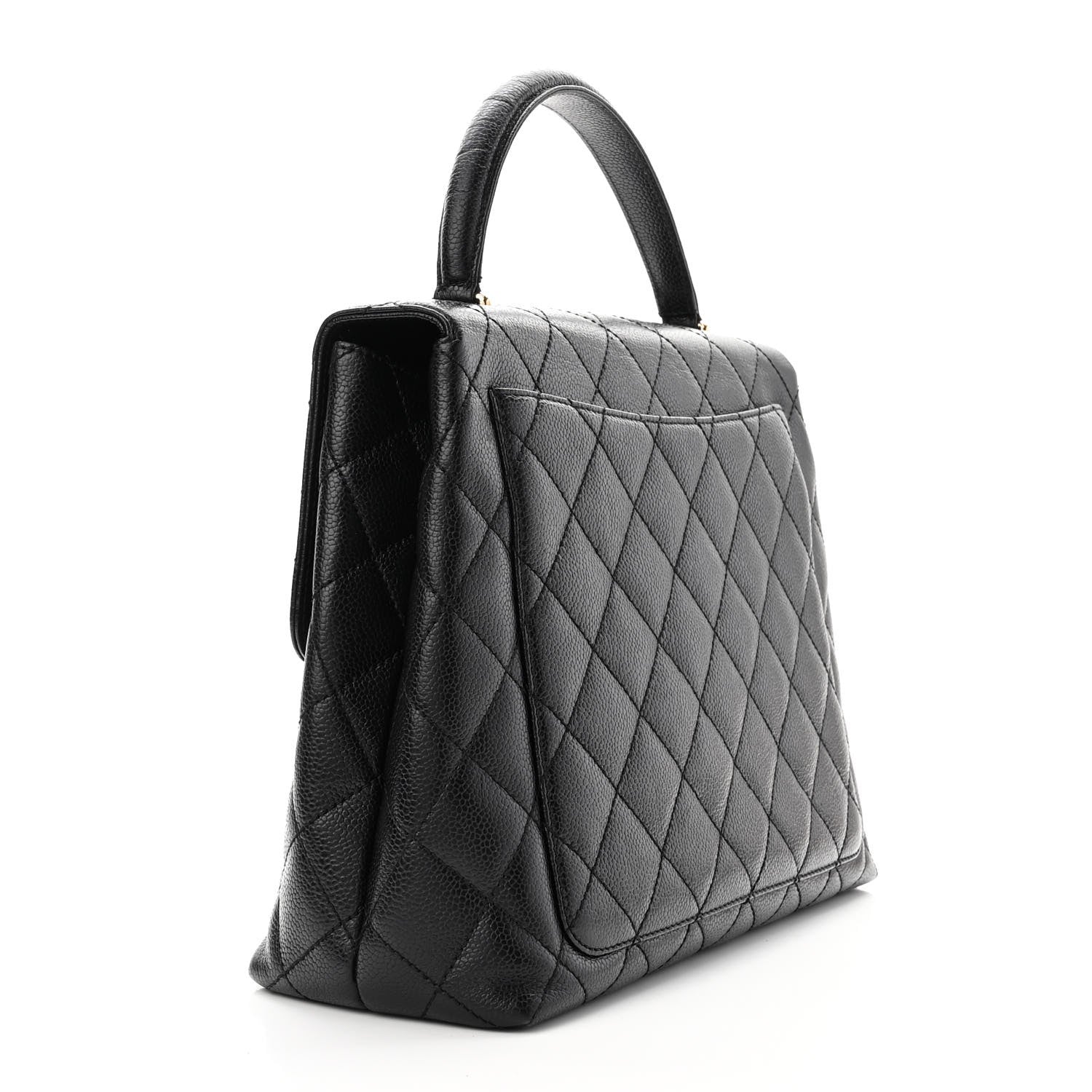 Chanel Caviar Quilted Jumbo Kelly Flap Black 3 of 11