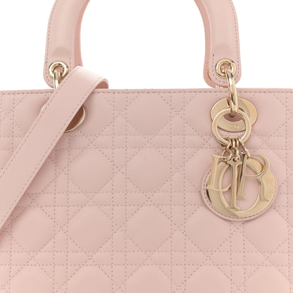 Christian Dior Lambskin Cannage Medium Lady Dior Light Pink 8 of 10