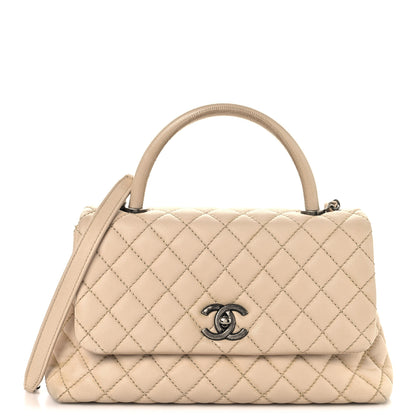 Chanel Caviar Quilted Small Coco Handle Flap Light Beige 1 of 9