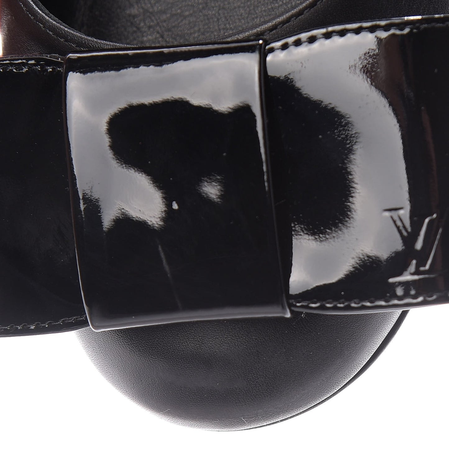 Calfskin Patent Bow Uniformes Ballet Flats 37 Black