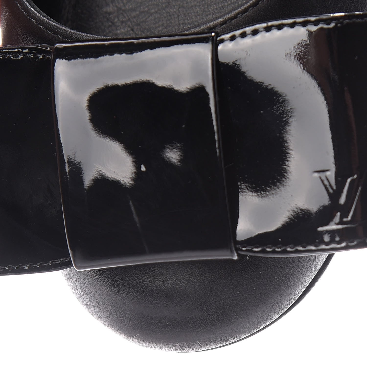 Louis Vuitton Calfskin Patent Bow Uniformes Ballet Flats 37 Black 12 of 14