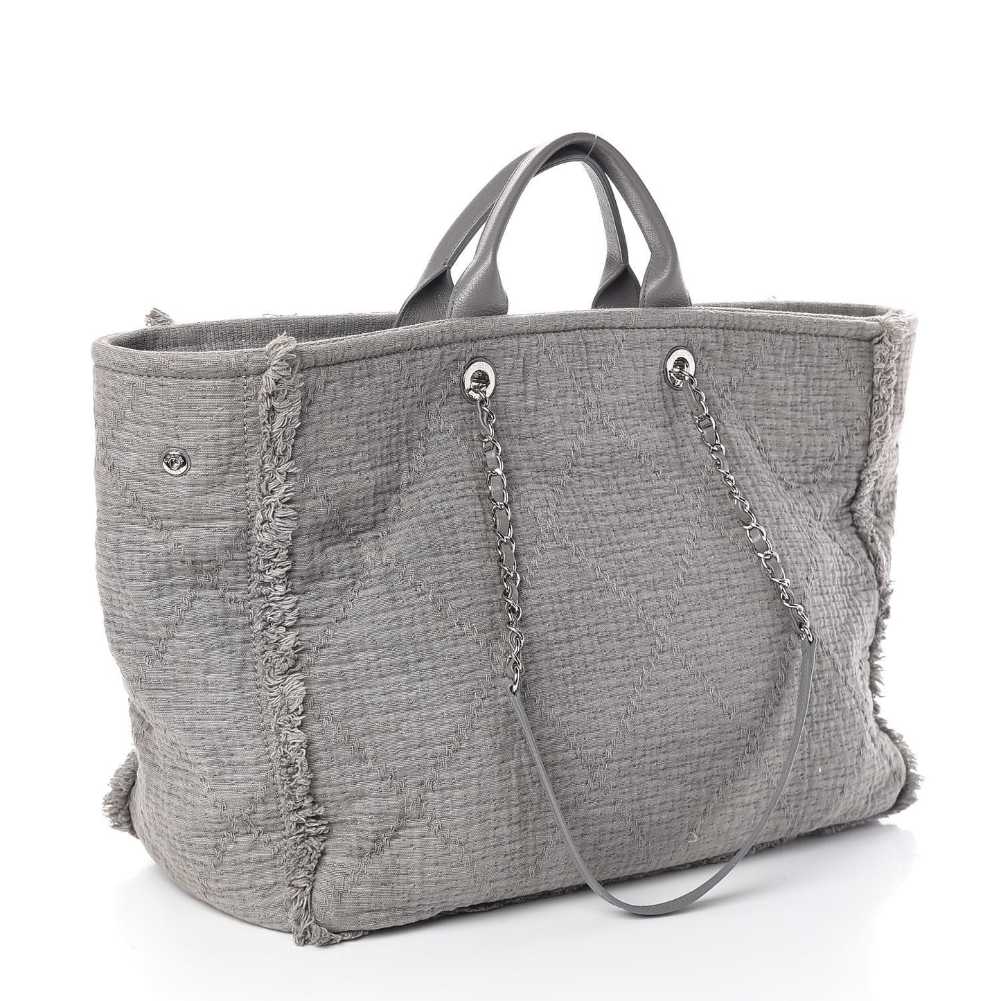 Canvas Large Double Face Shopping Tote Grey