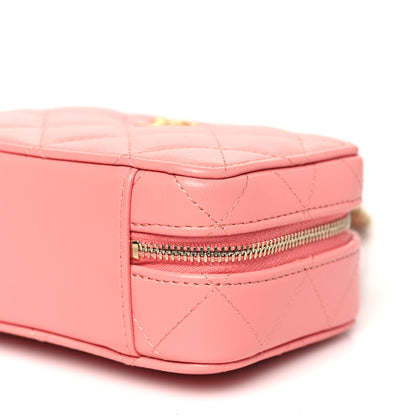 Chanel Lambskin Quilted Top Handle Mini Vanity Case Pink 10 of 10