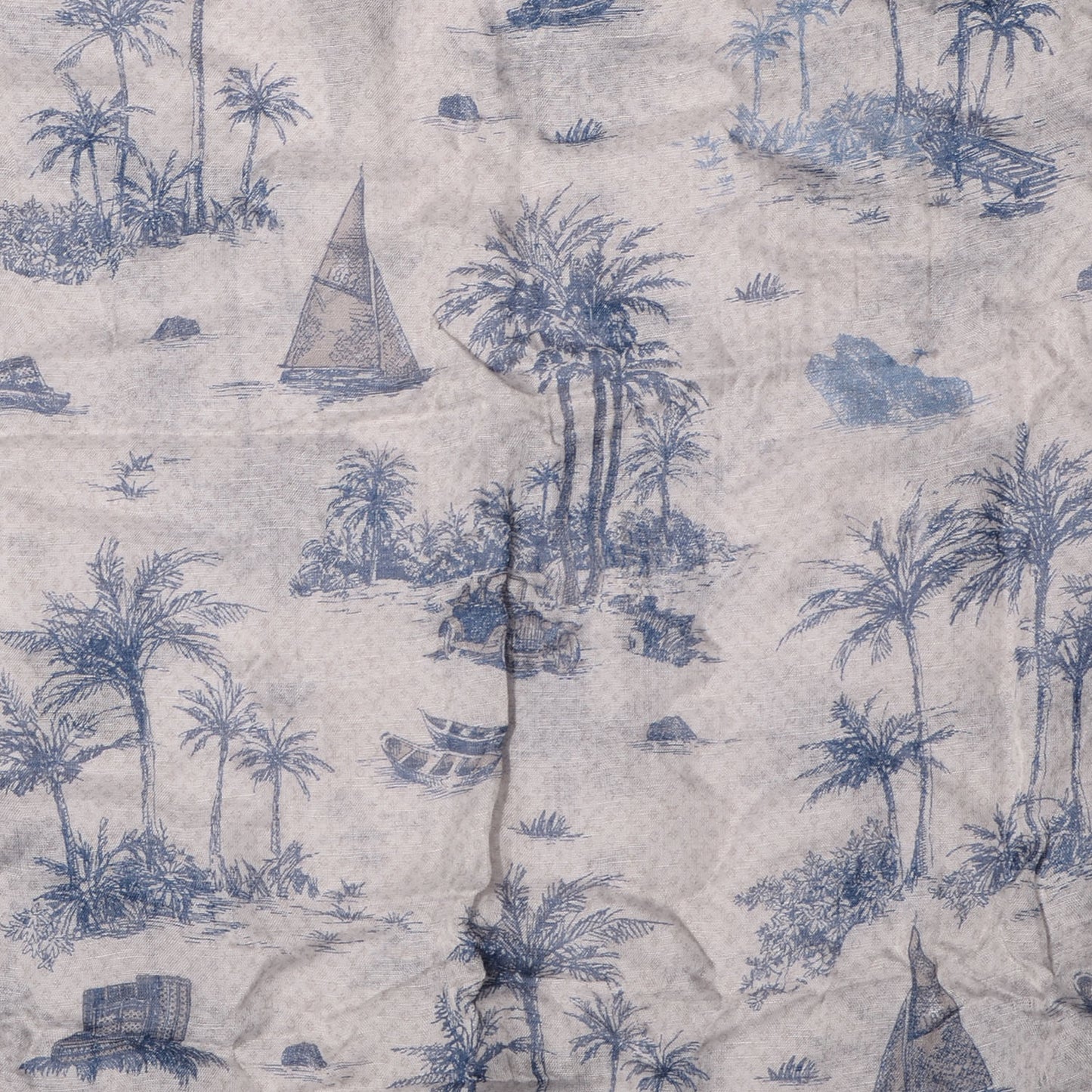 Cotton Linen Toile Etole De Louis Pareo Blue
