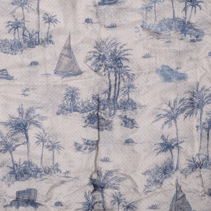 Louis Vuitton Cotton Linen Toile Etole De Louis Pareo Blue 4 of 7