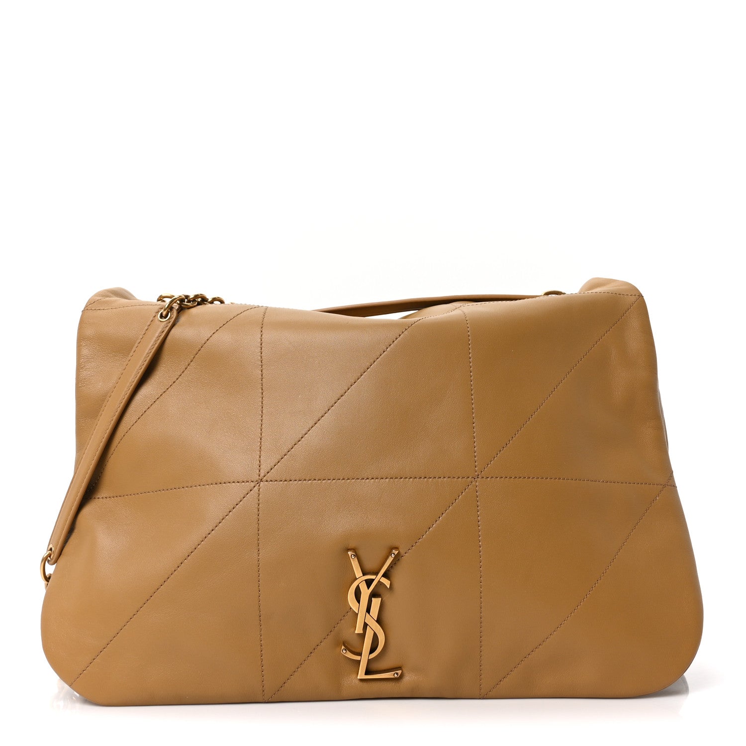 Saint Laurent Lambskin Matelasse Monogram Large Jamie 4.3 Tabac Brown 1 of 10