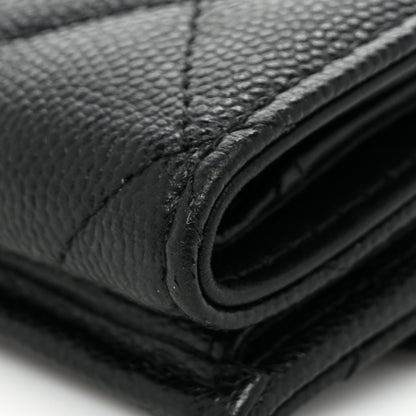 Chanel Caviar Quilted Crystal CC Small Flap Wallet Black 12 of 14
