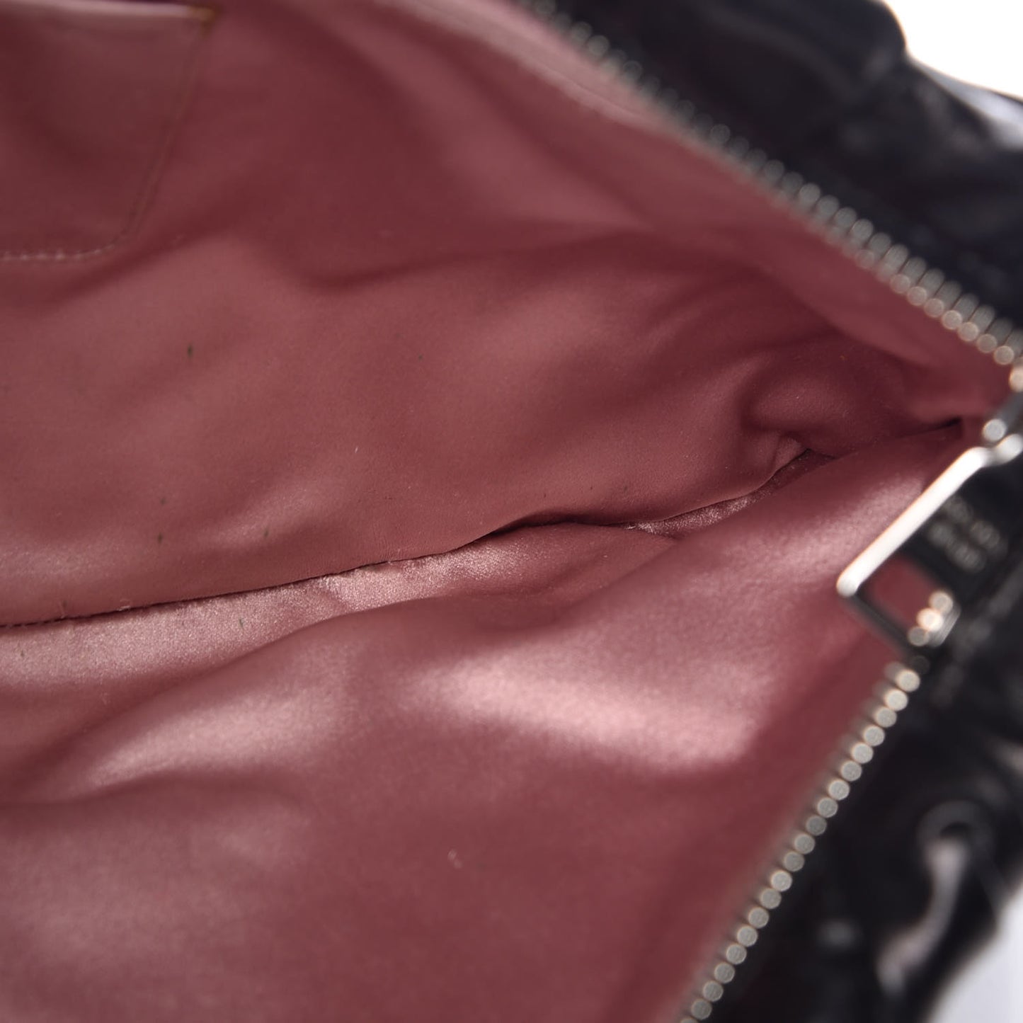 Calfskin Diamond Pleated Clutch Black