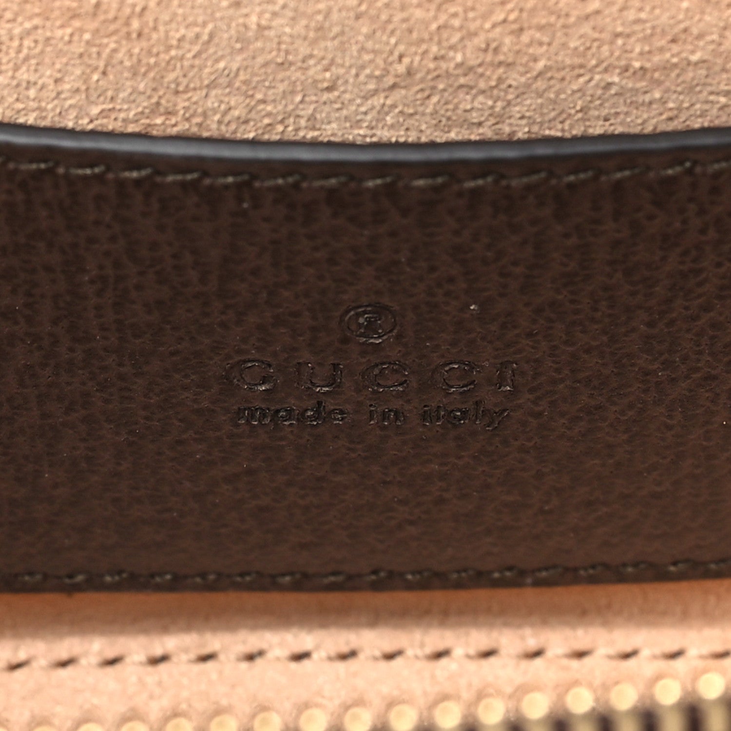 Gucci GG Supreme Monogram Textured Calfskin Web Mini Ophidia Top Handle Bag Beige Ebony New Acero 6 of 10