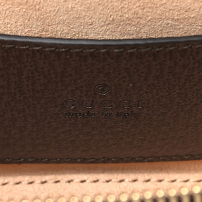 Gucci GG Supreme Monogram Textured Calfskin Web Mini Ophidia Top Handle Bag Beige Ebony New Acero 6 of 10