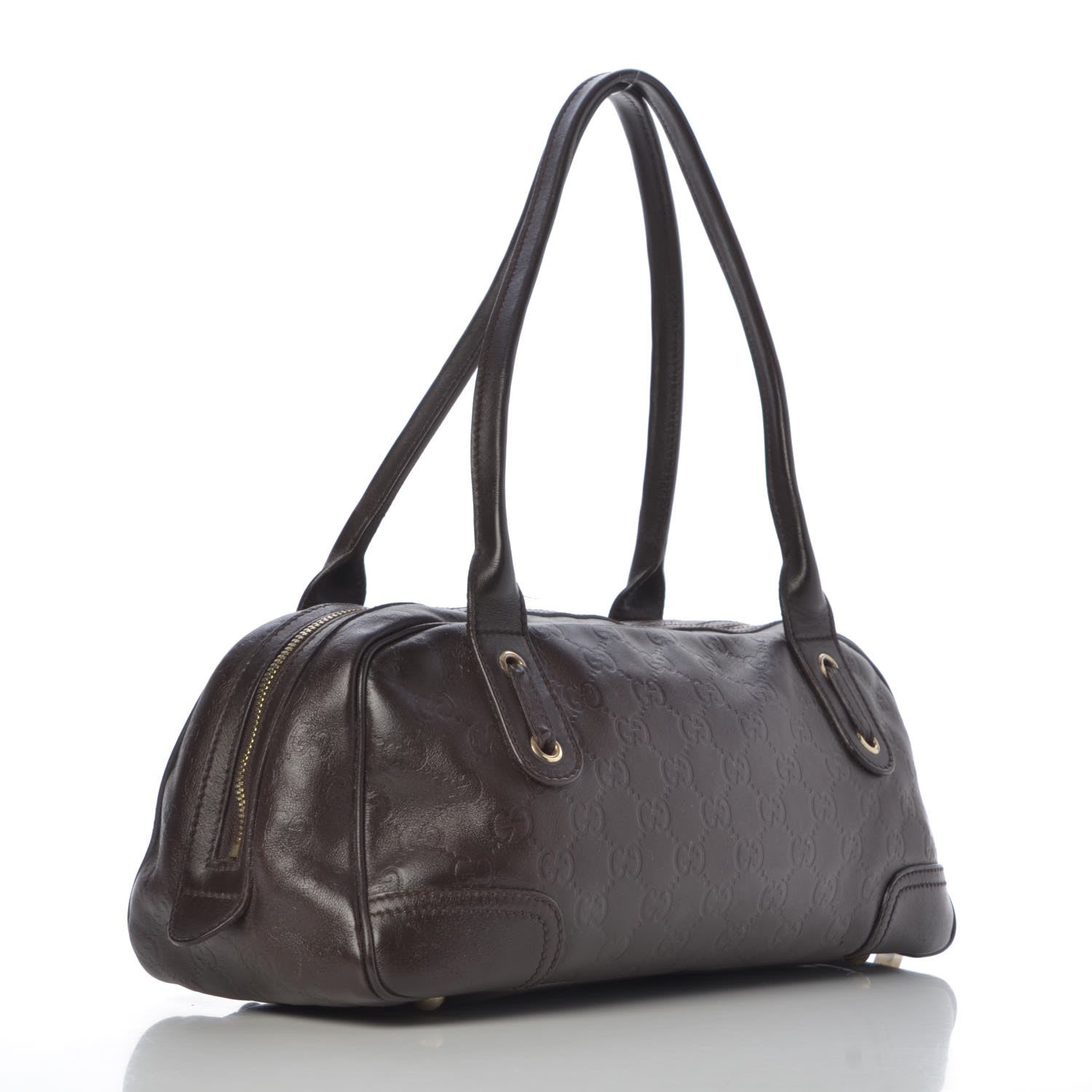 Gucci Guccissima Small Princy Satchel Brown 3 of 11