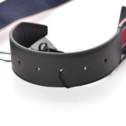 Fendi Canvas F is FF Striped Belt 95 38 Sand Black Red 6 of 6