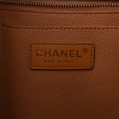 Chanel Caviar Quilted Large Shopping Tote Dark Beige 6 of 9