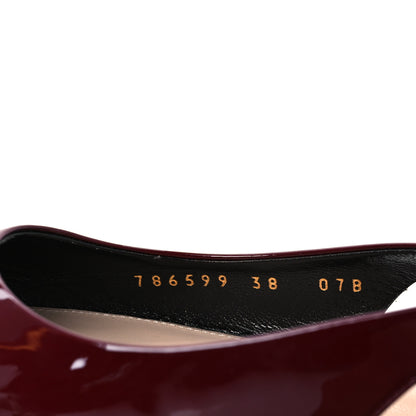 Gucci Patent Signoria Ballet Slingback Ballet Flat 38 Rosso Ancora 10 of 15