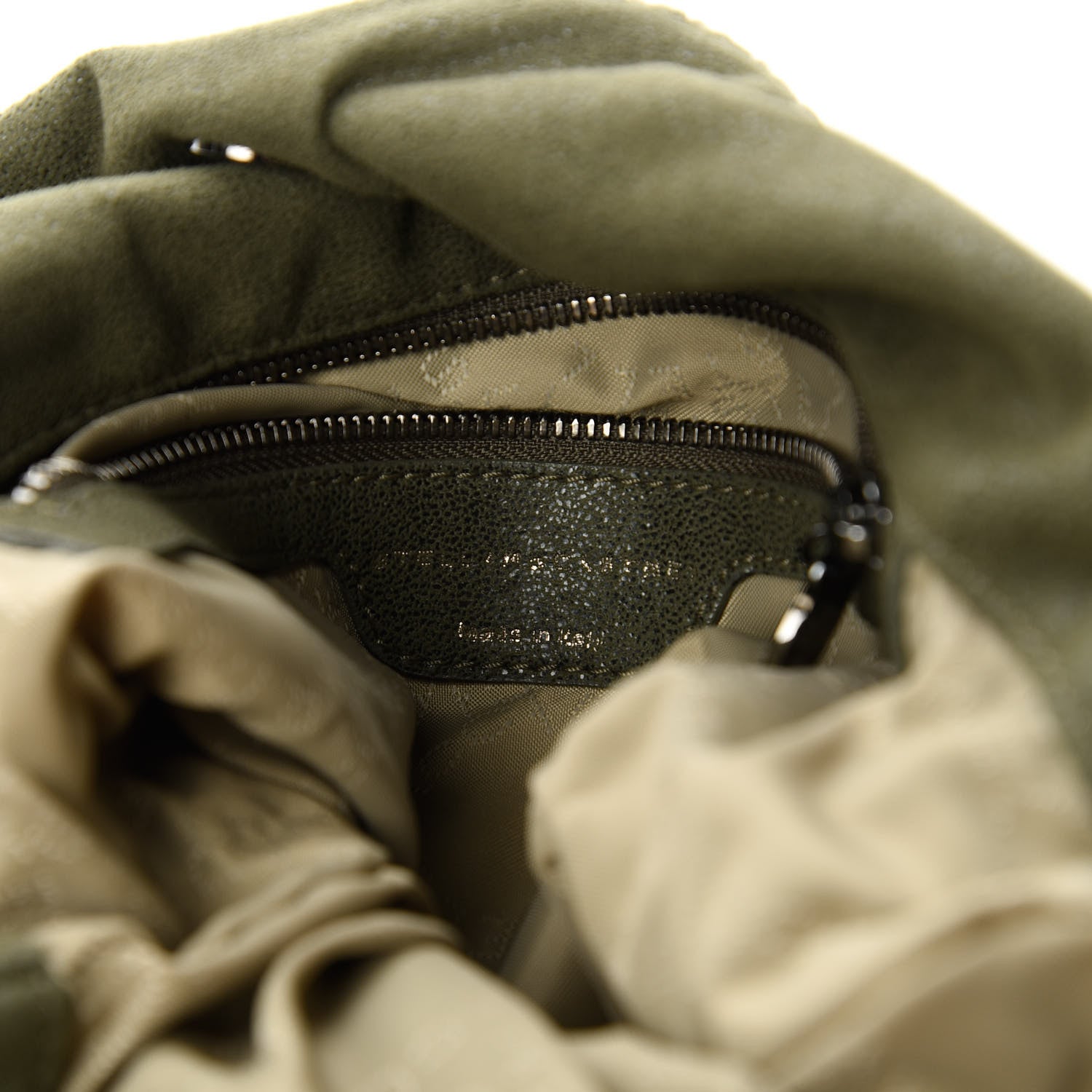 Stella McCartney Shaggy Deer Small Falabella Fold Over Tote Olive 9 of 10