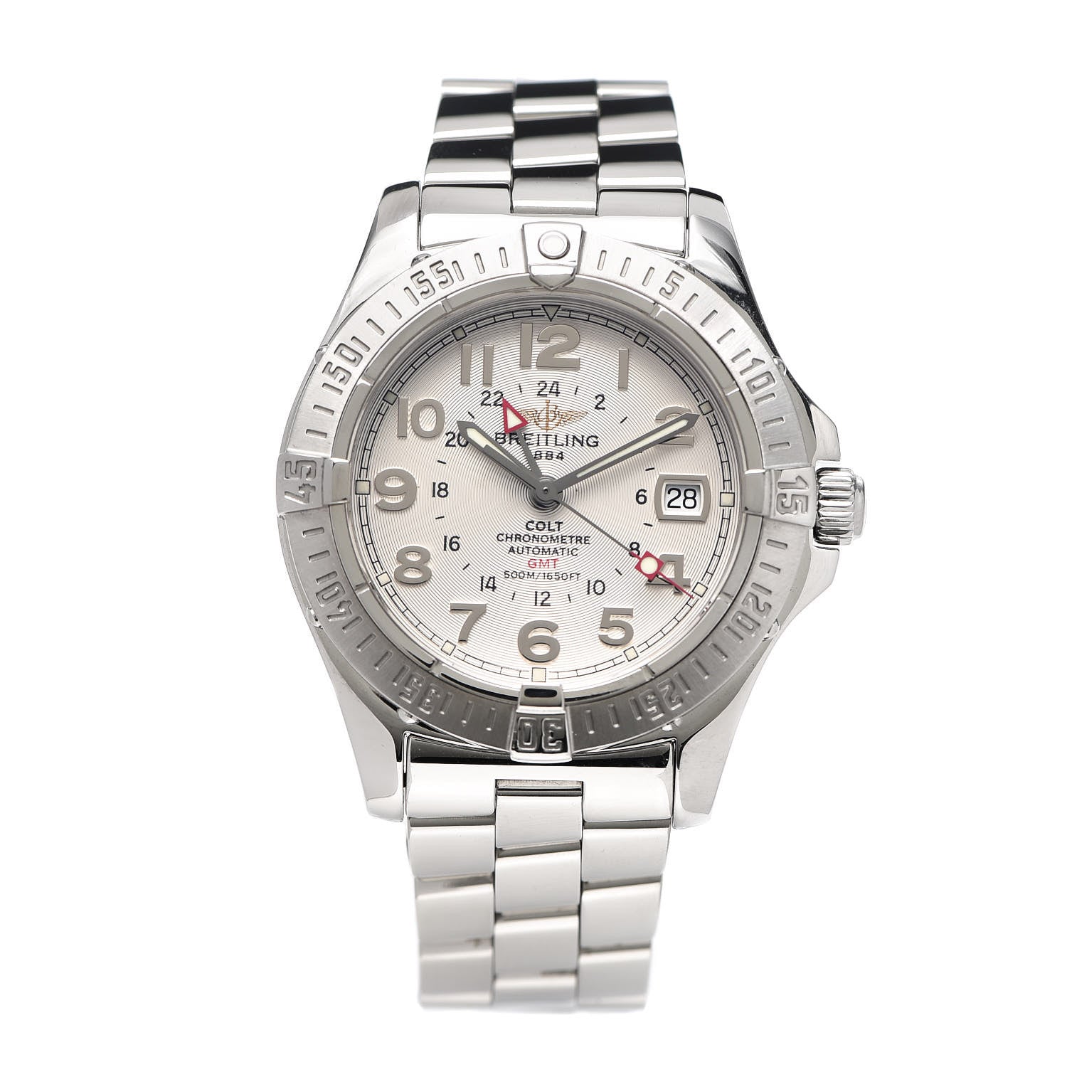Breitling Stainless Steel 40.5mm Colt GMT Automatic Watch Silver A32350 1 of 5