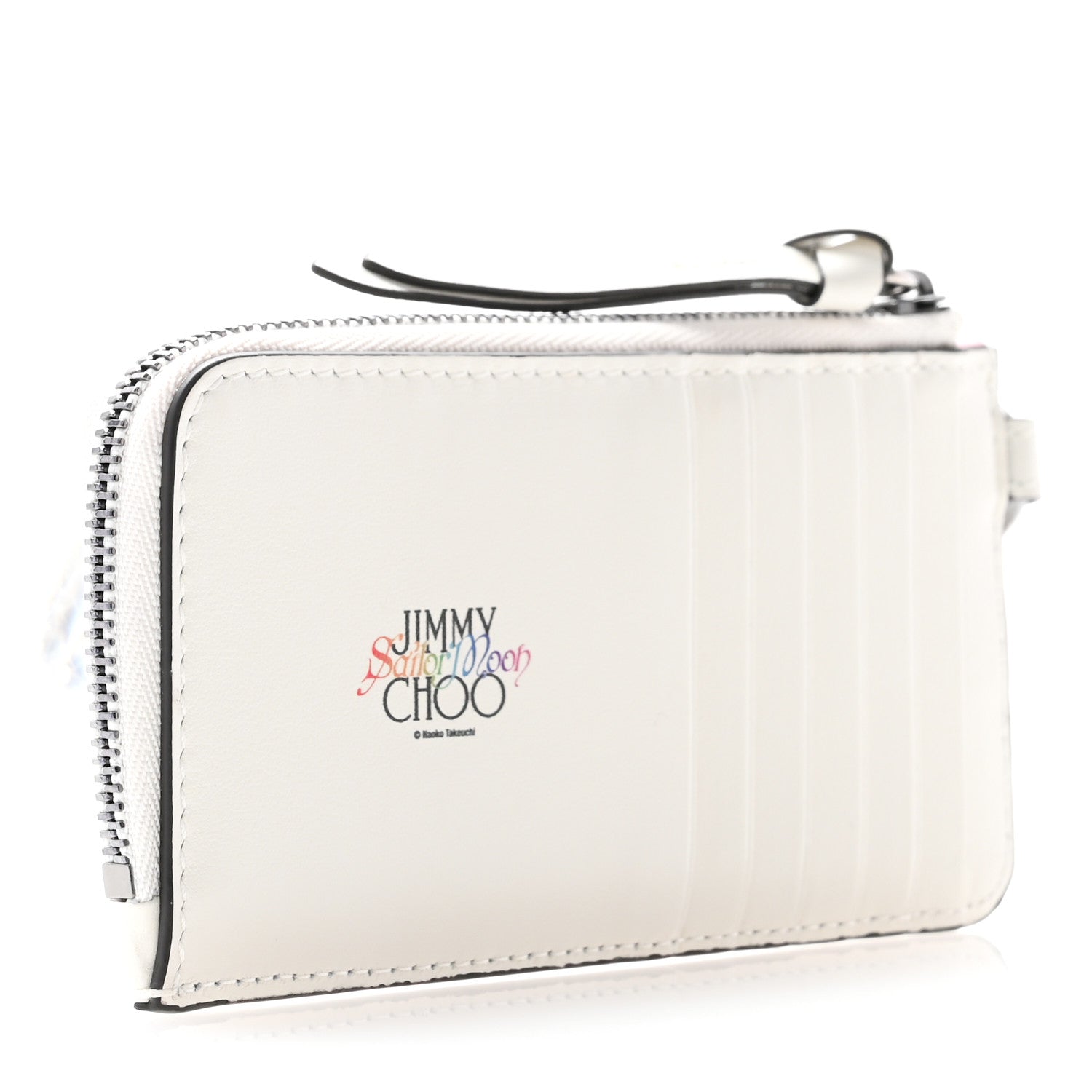 Jimmy Choo X SAILOR MOON Calfskin Setsuna Meio Hotaru Tomoe Lise Z Card Holder Black White 3 of 10