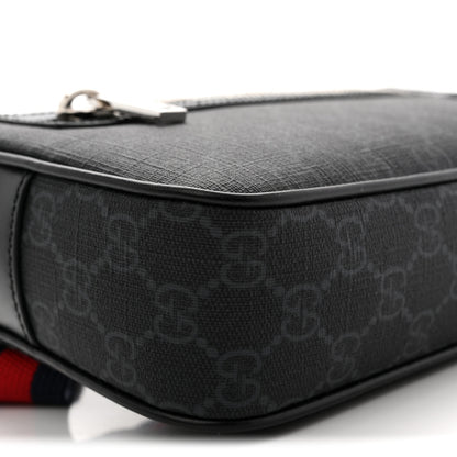 Gucci Soft GG Supreme Monogram Web Belt Bag Black Grey 9 of 10