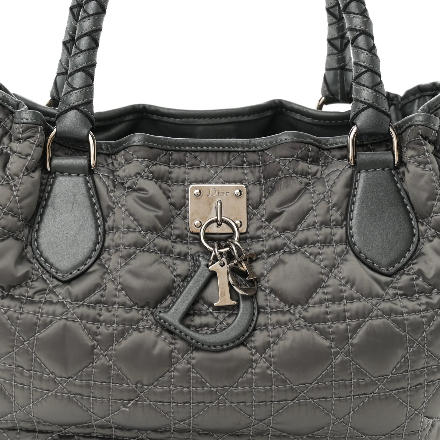 Nylon Cannage Tote Gray