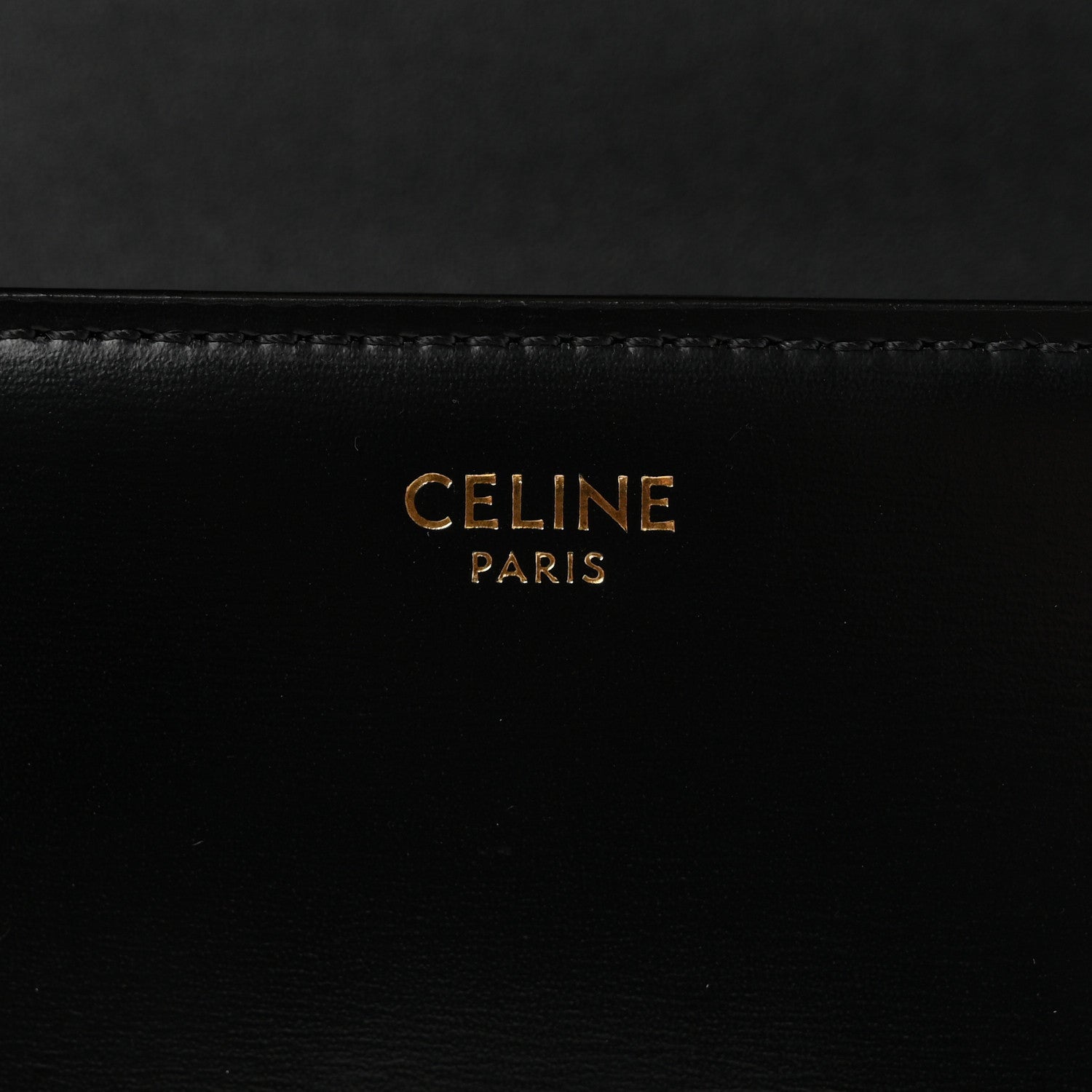 Celine Shiny Calfskin Triomphe Chain Shoulder Bag Black 6 of 10