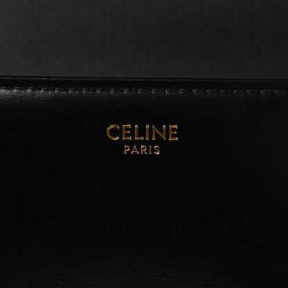 Celine Shiny Calfskin Triomphe Chain Shoulder Bag Black 6 of 10