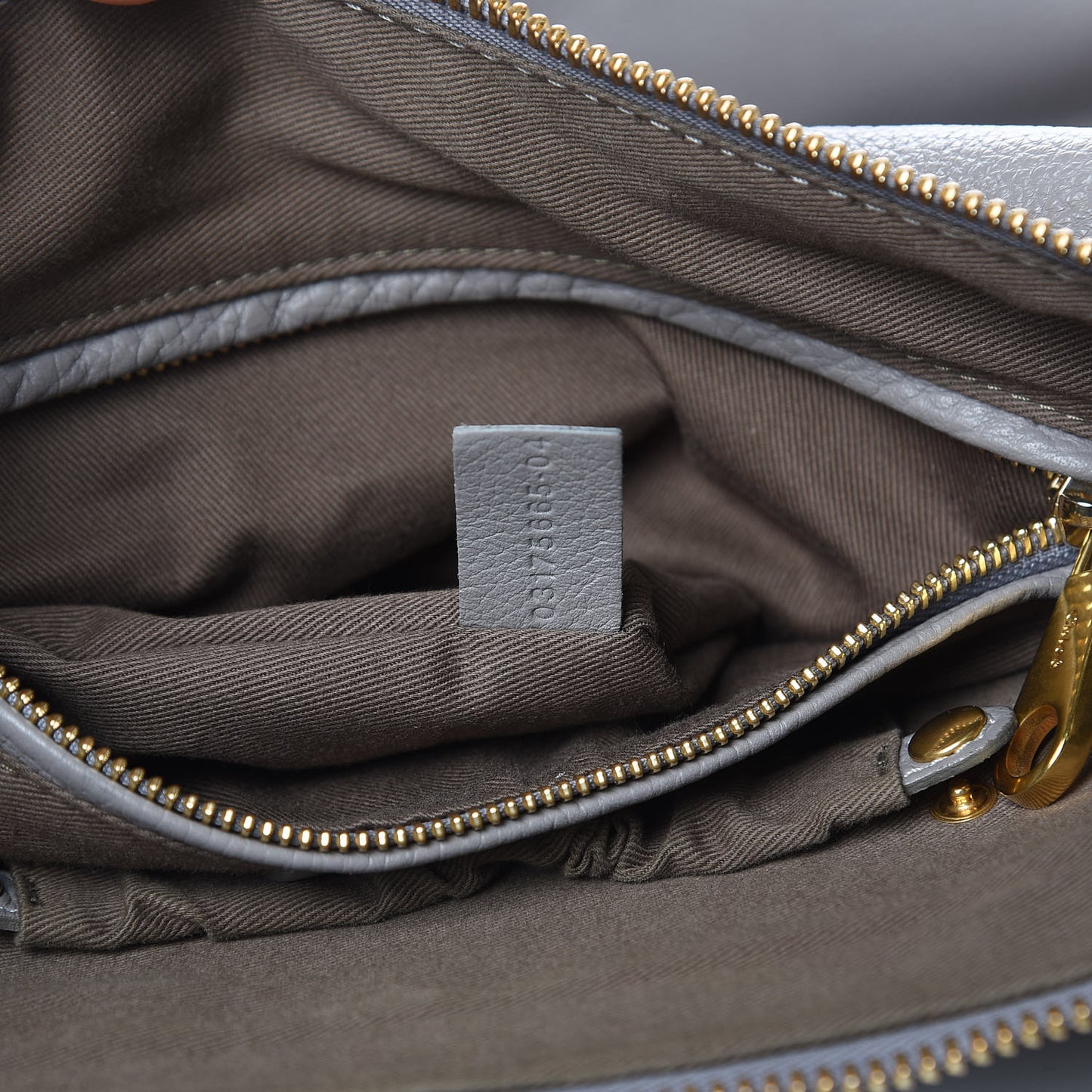 Calfskin Large Marcie Satchel Cashmere Grey