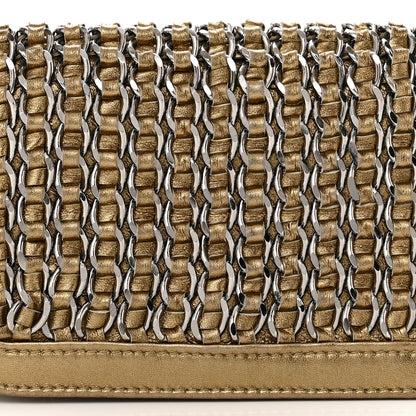 Chanel Metallic Lambskin Mini Triple Chain Flap Gold 8 of 10