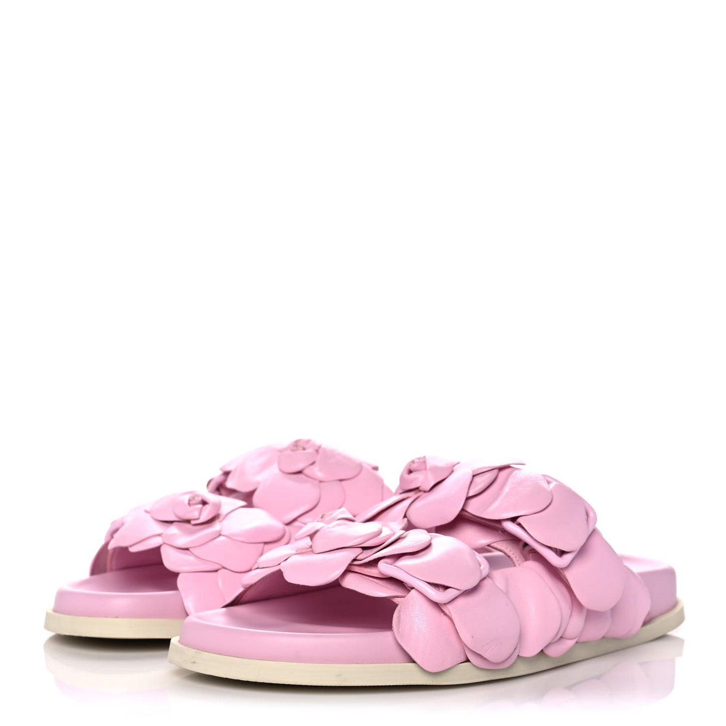 Kidskin Atelier 03 Rose Edition Double Buckle Slide Sandals 38.5 Pink Borealis