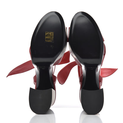 Saint Laurent Nappa Heart Paige 85 Platform Sandals 40 Rouge Eros 5 of 13