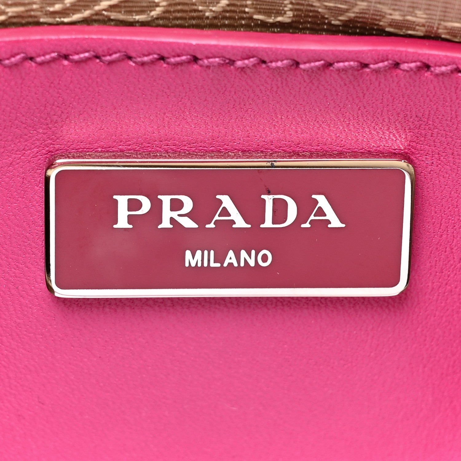 Prada Canvas City Calf Stitched Galleria Double Zip Tote Corda Peonia 8 of 17