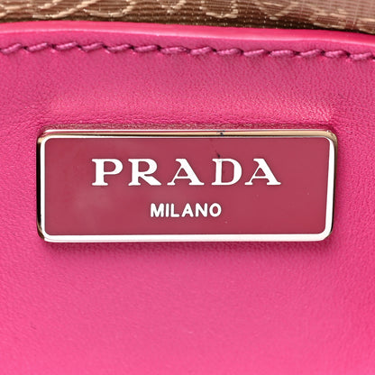 Prada Canvas City Calf Stitched Galleria Double Zip Tote Corda Peonia 8 of 17
