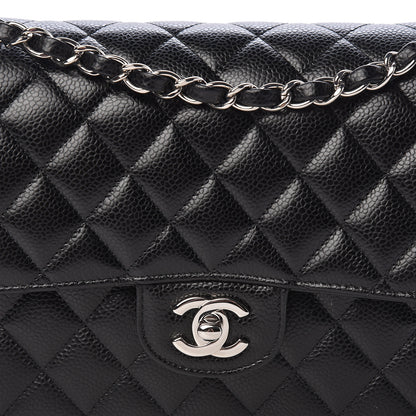 Chanel Caviar Quilted Medium Double Flap Black 8 of 11