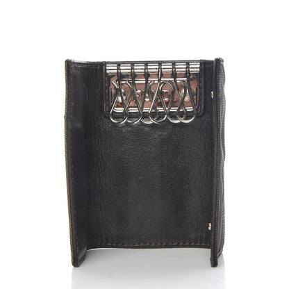 Fendi Pequin Striped Key Holder Tobacco 5 of 10