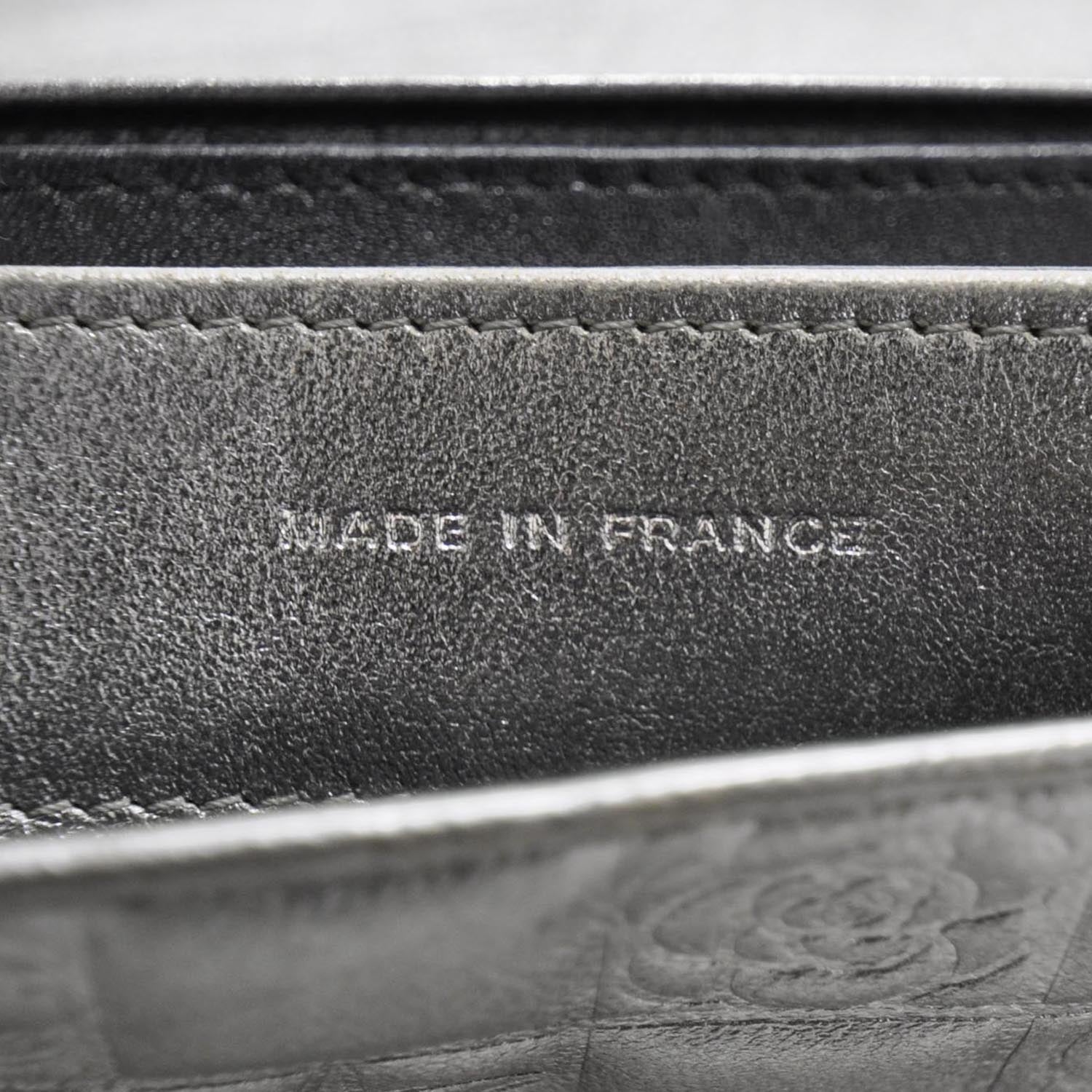Chanel Lambskin Precious Symbols Flap Wallet Silver 8 of 9