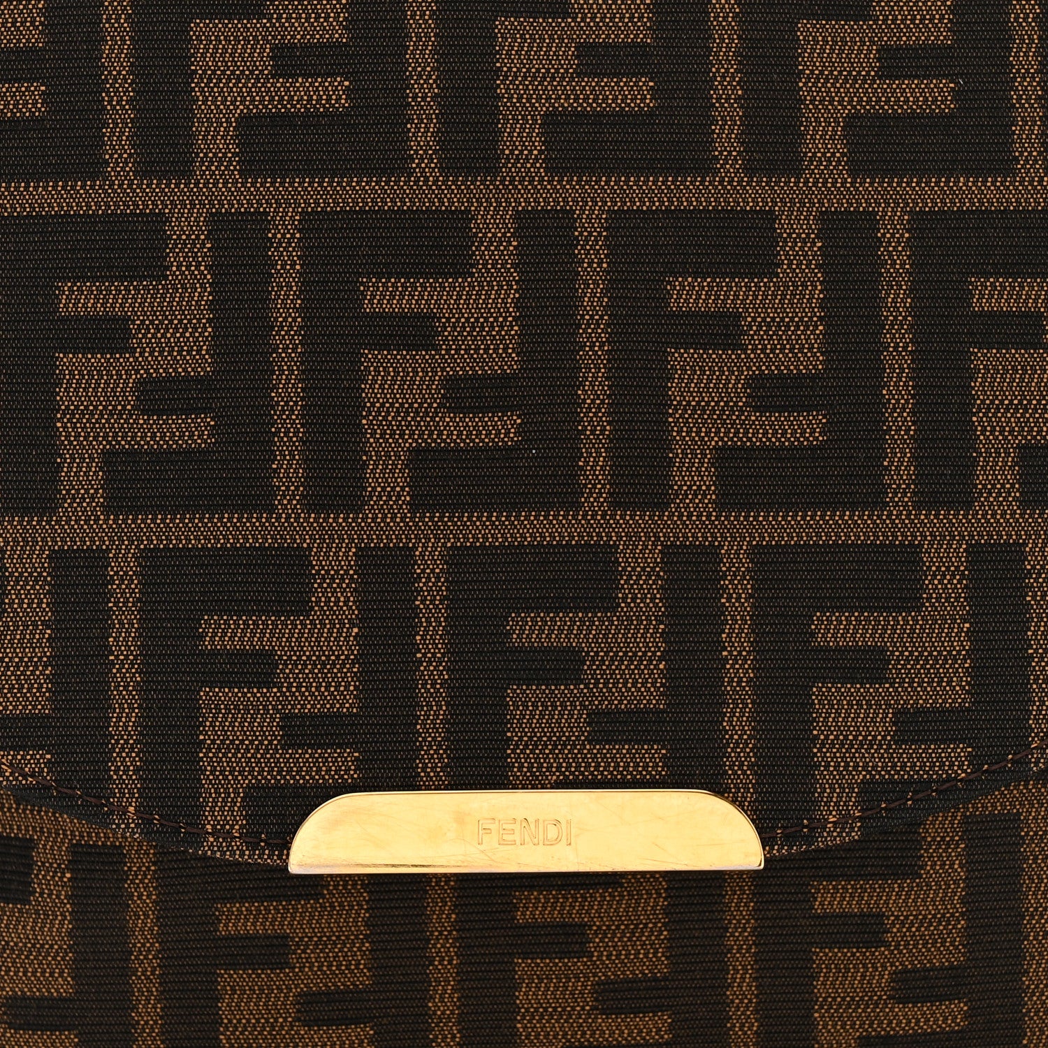 Fendi Zucca Vitello Artic Small Messenger Bag Tobacco Castagna 8 of 11